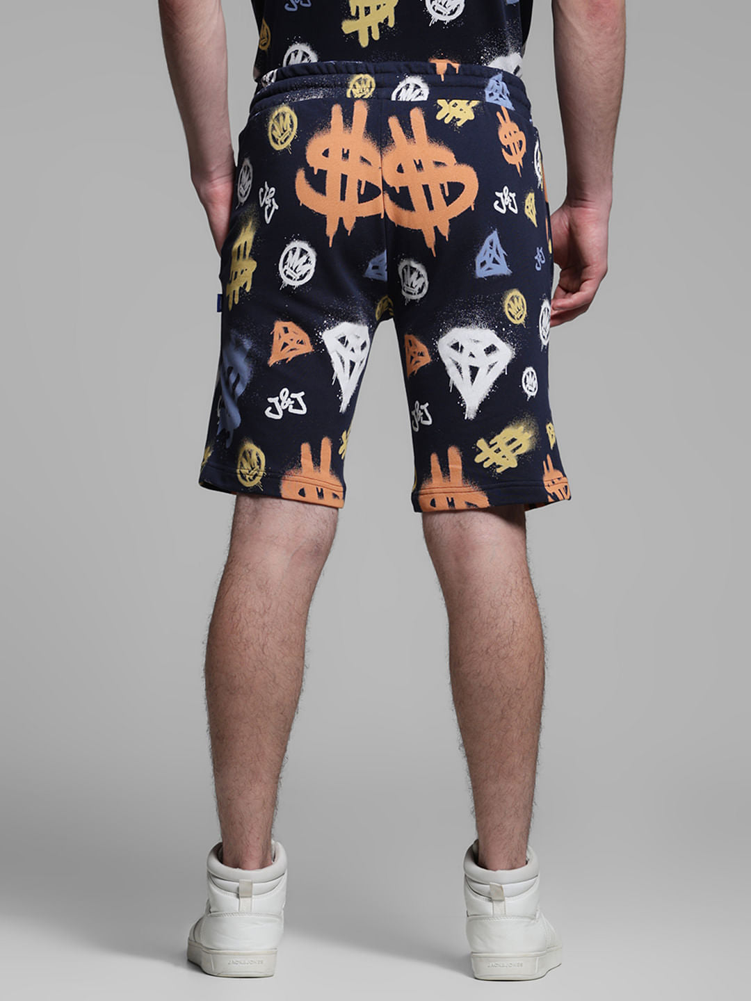 Blue Printed Co-ord Set Sweatshorts