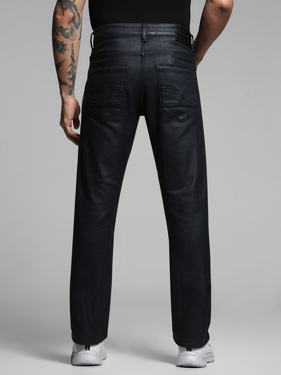 Black Low Rise Glenn Slim Fit Jeans