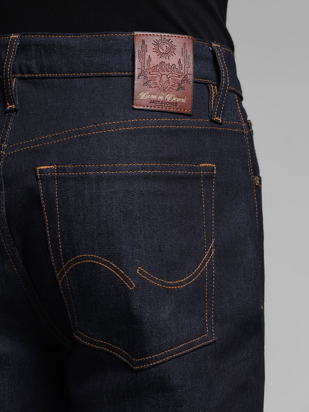 DARK BLUE CLIFF MID RISE JEANS