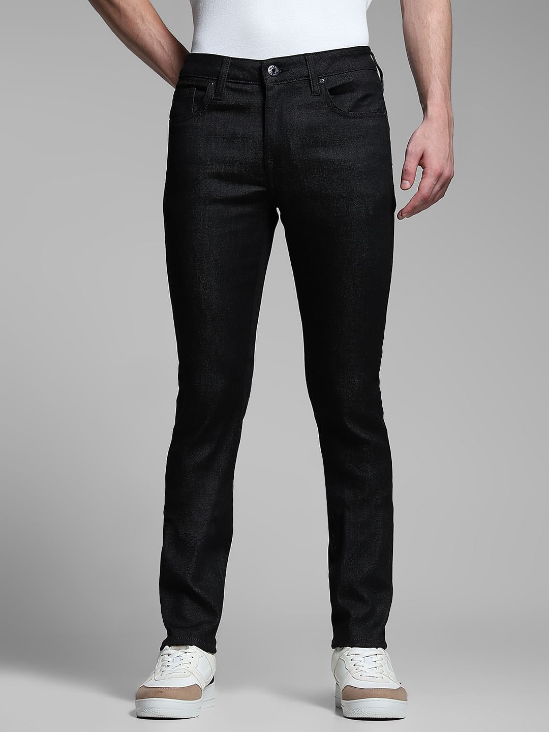 Black Low Rise Glenn Slim Fit Jeans