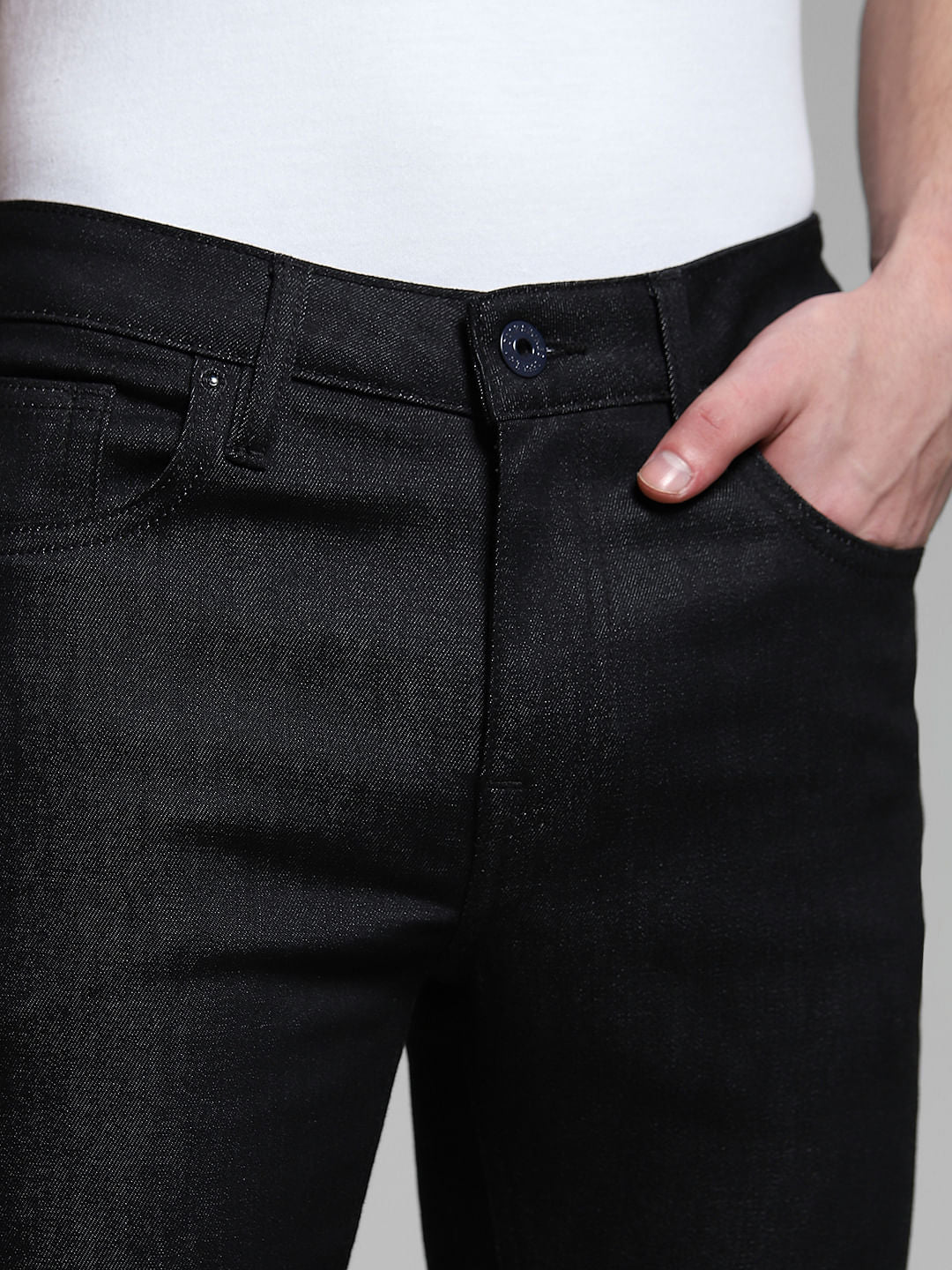 Black Low Rise Glenn Slim Fit Jeans