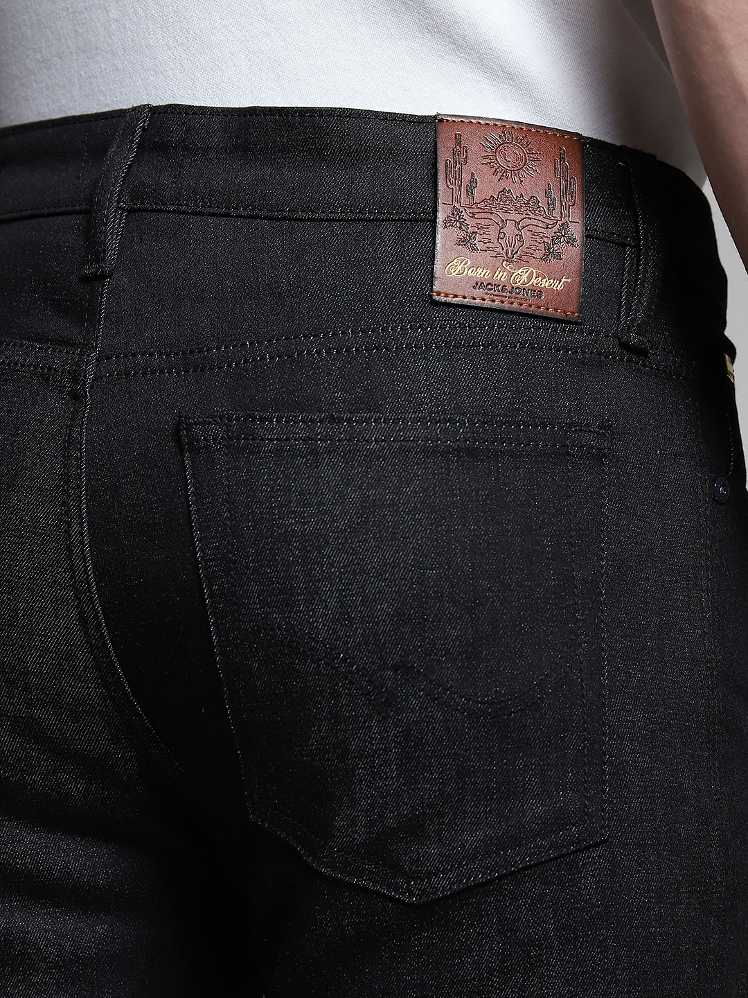 Black Low Rise Glenn Slim Fit Jeans