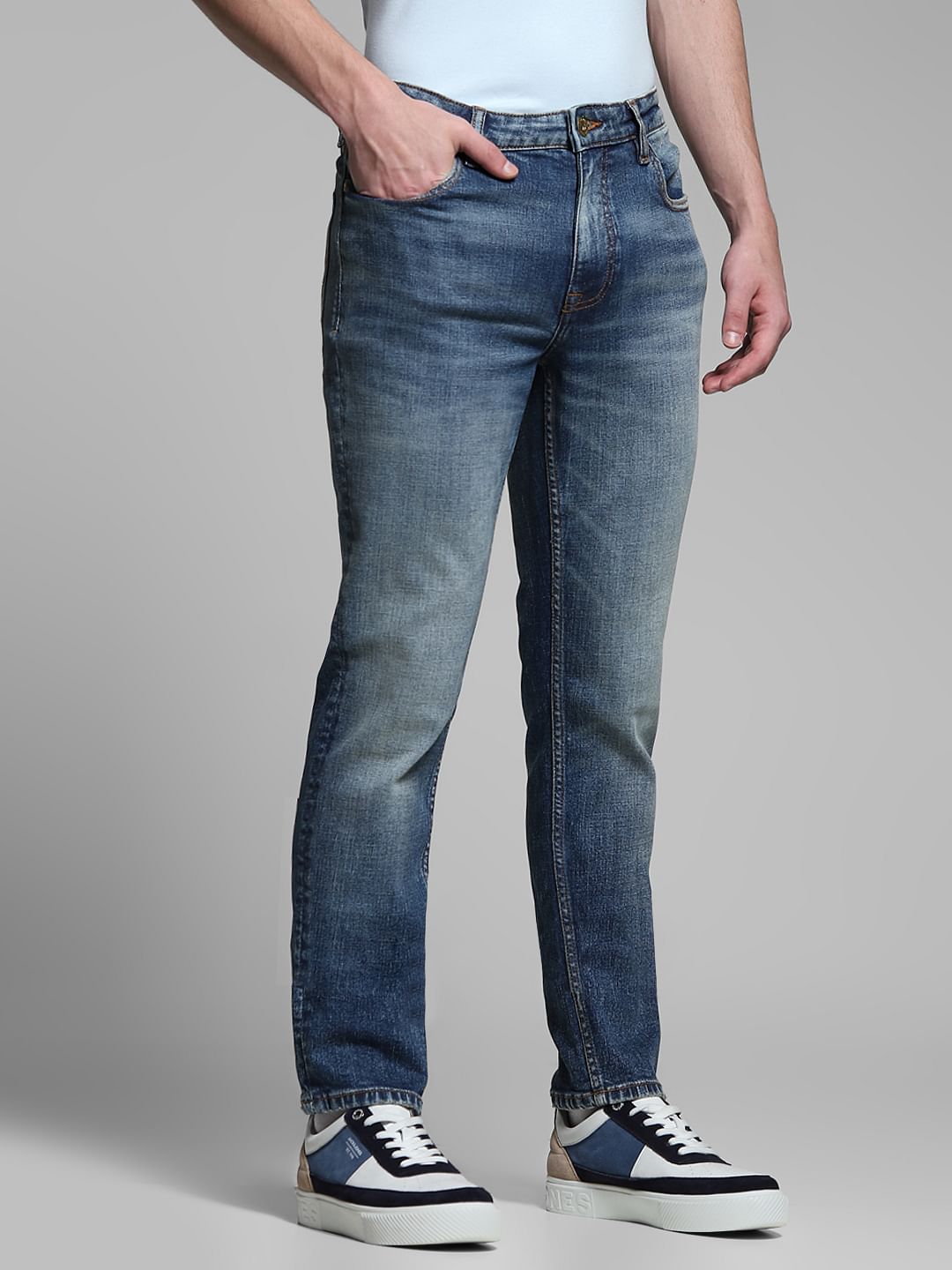 Blue Low Rise Tim Anti Fit Jeans