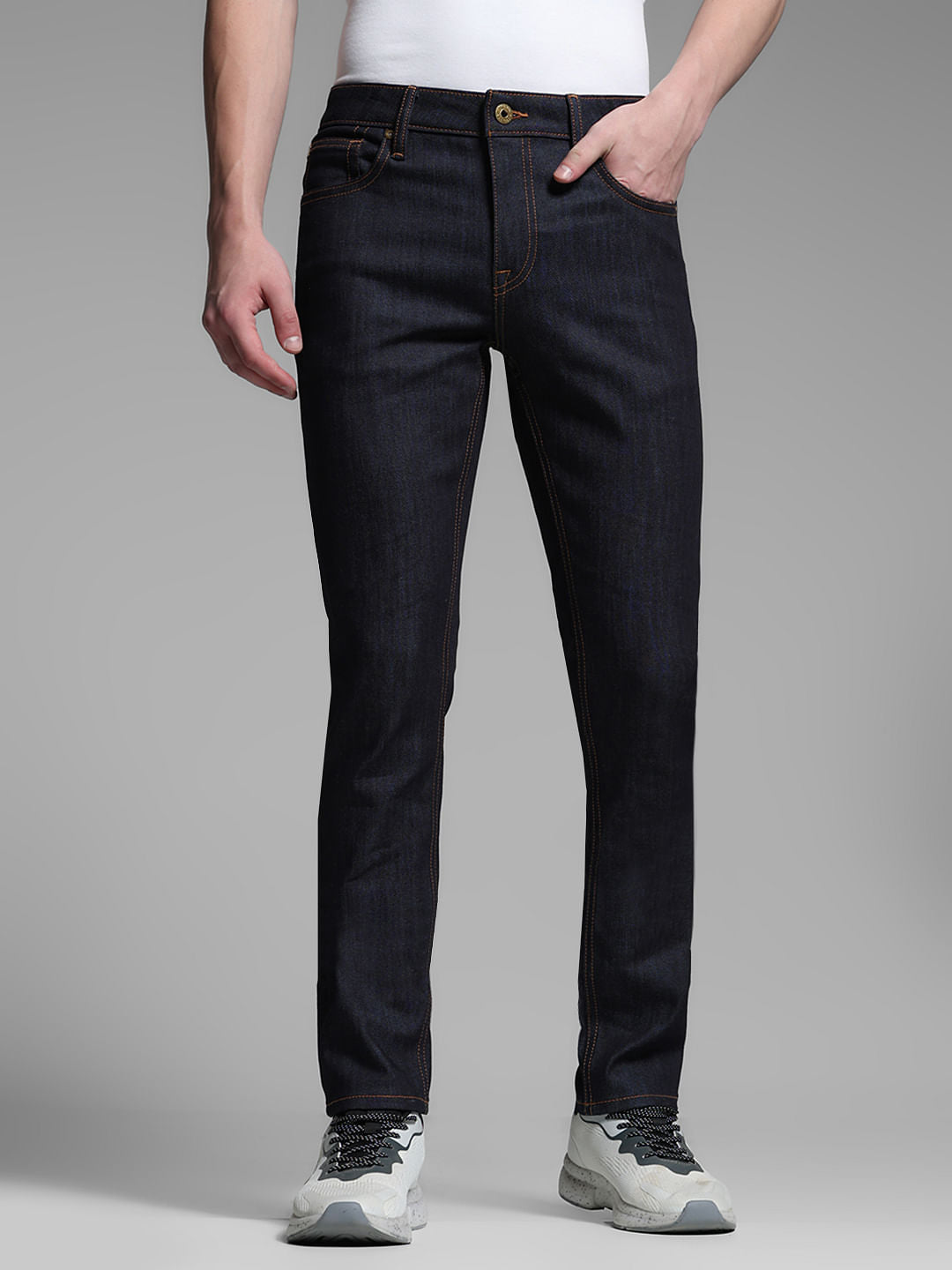 Dark Blue Low Rise Glenn Slim Fit Jeans