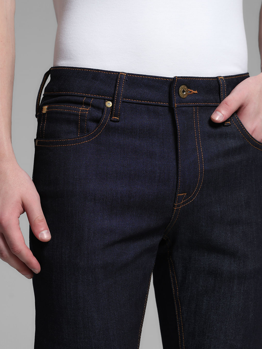 Dark Blue Low Rise Glenn Slim Fit Jeans