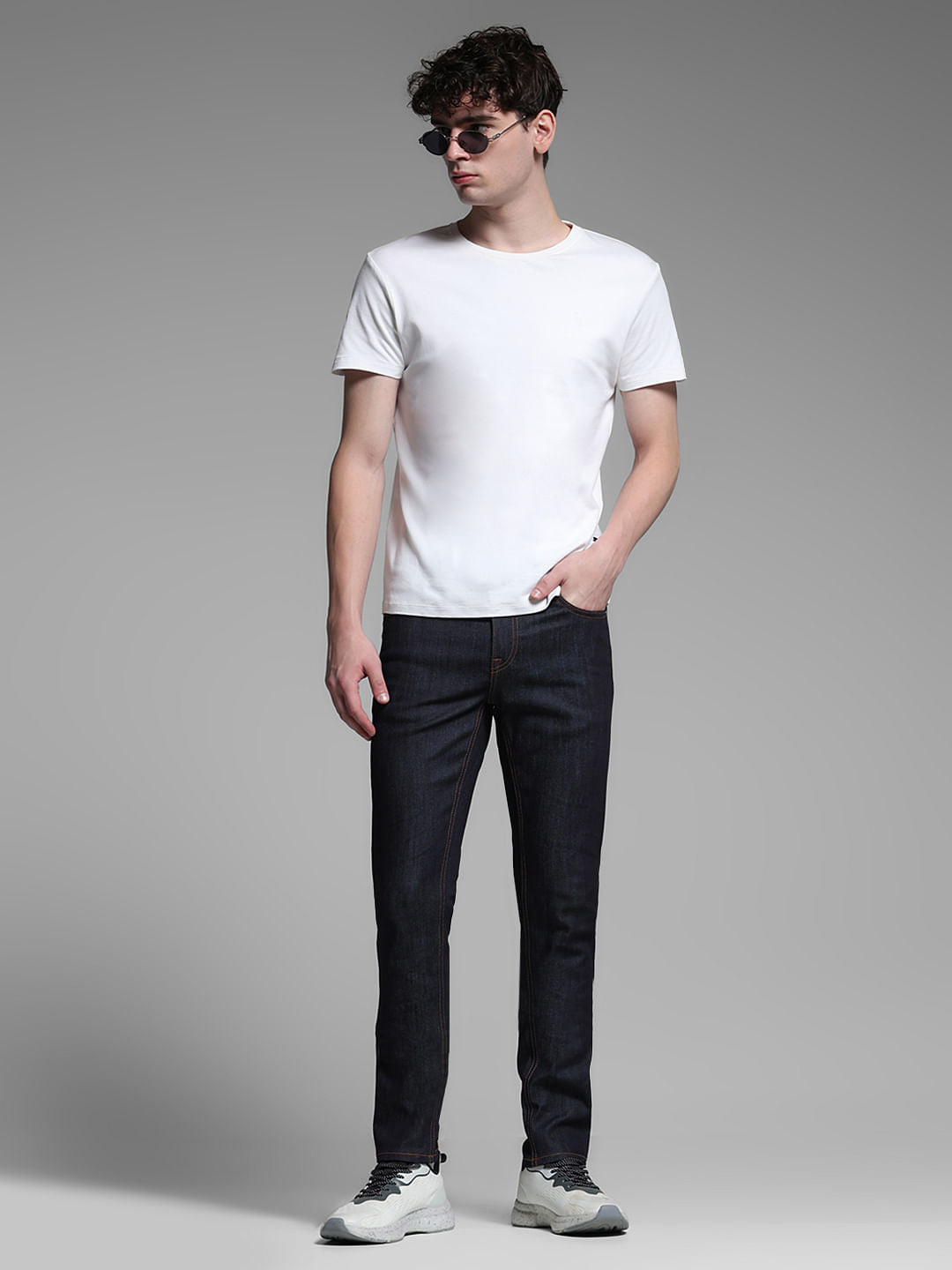 Dark Blue Low Rise Glenn Slim Fit Jeans