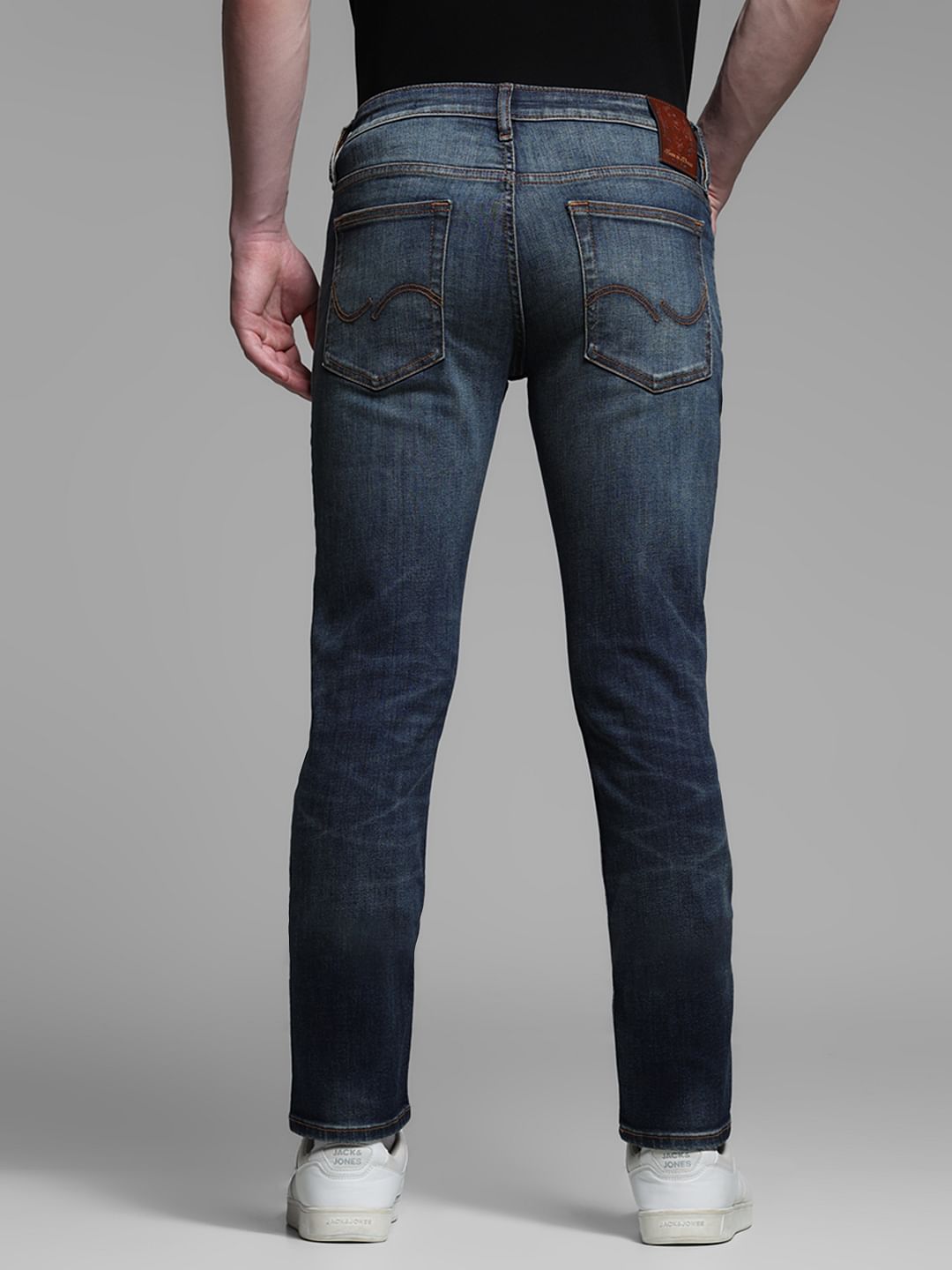 BLUE LOW RISE GLENN SLIM FIT JEANS