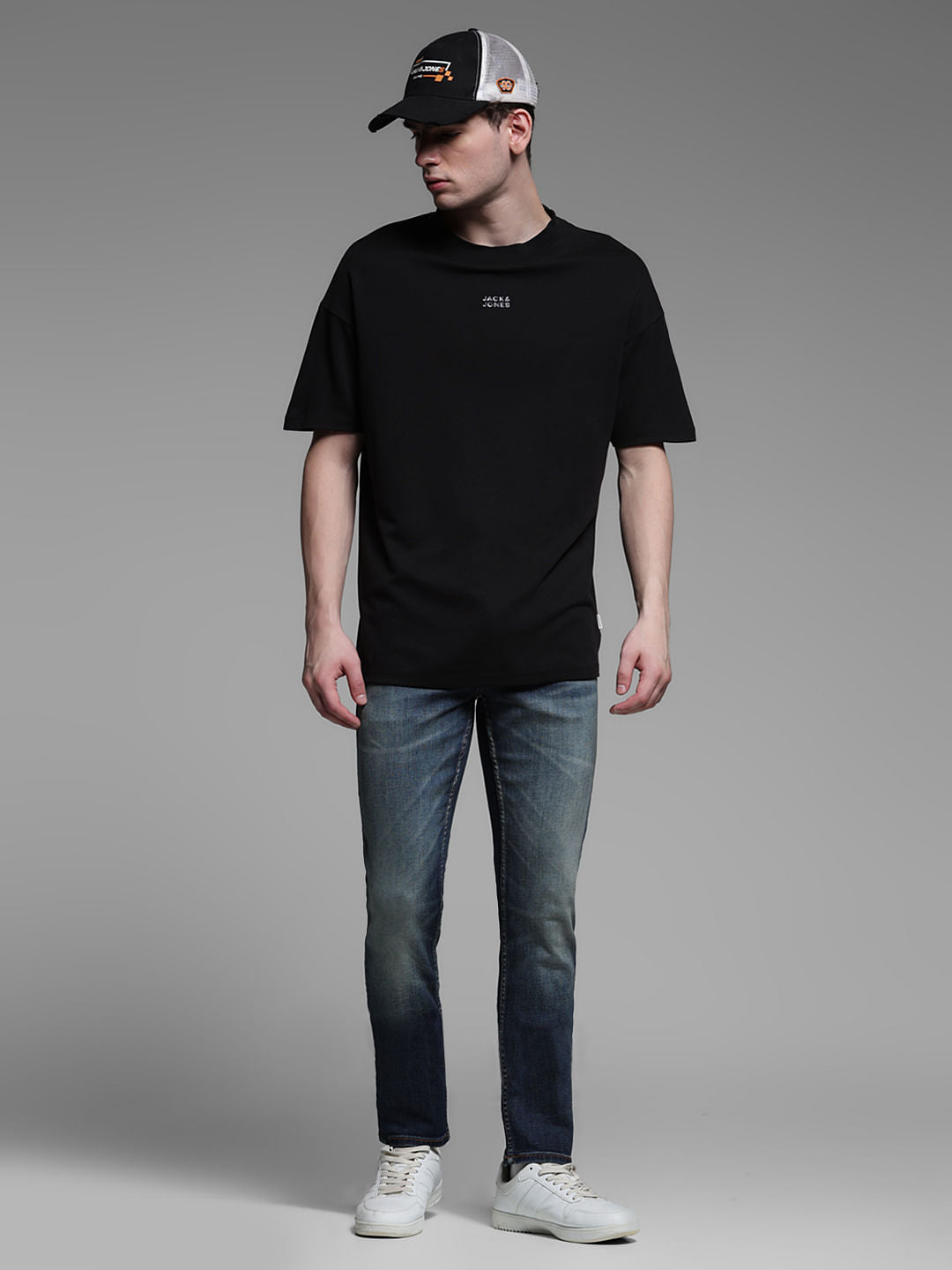 BLUE LOW RISE GLENN SLIM FIT JEANS