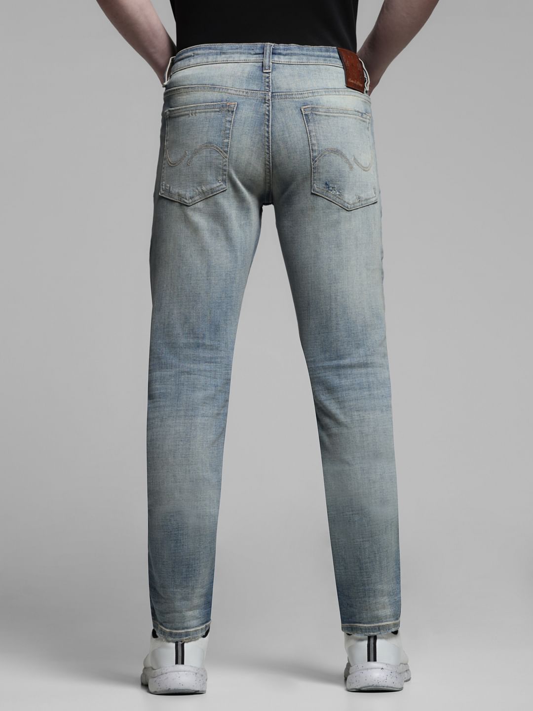 BLUE LOW RISE GLENN SLIM FIT JEANS