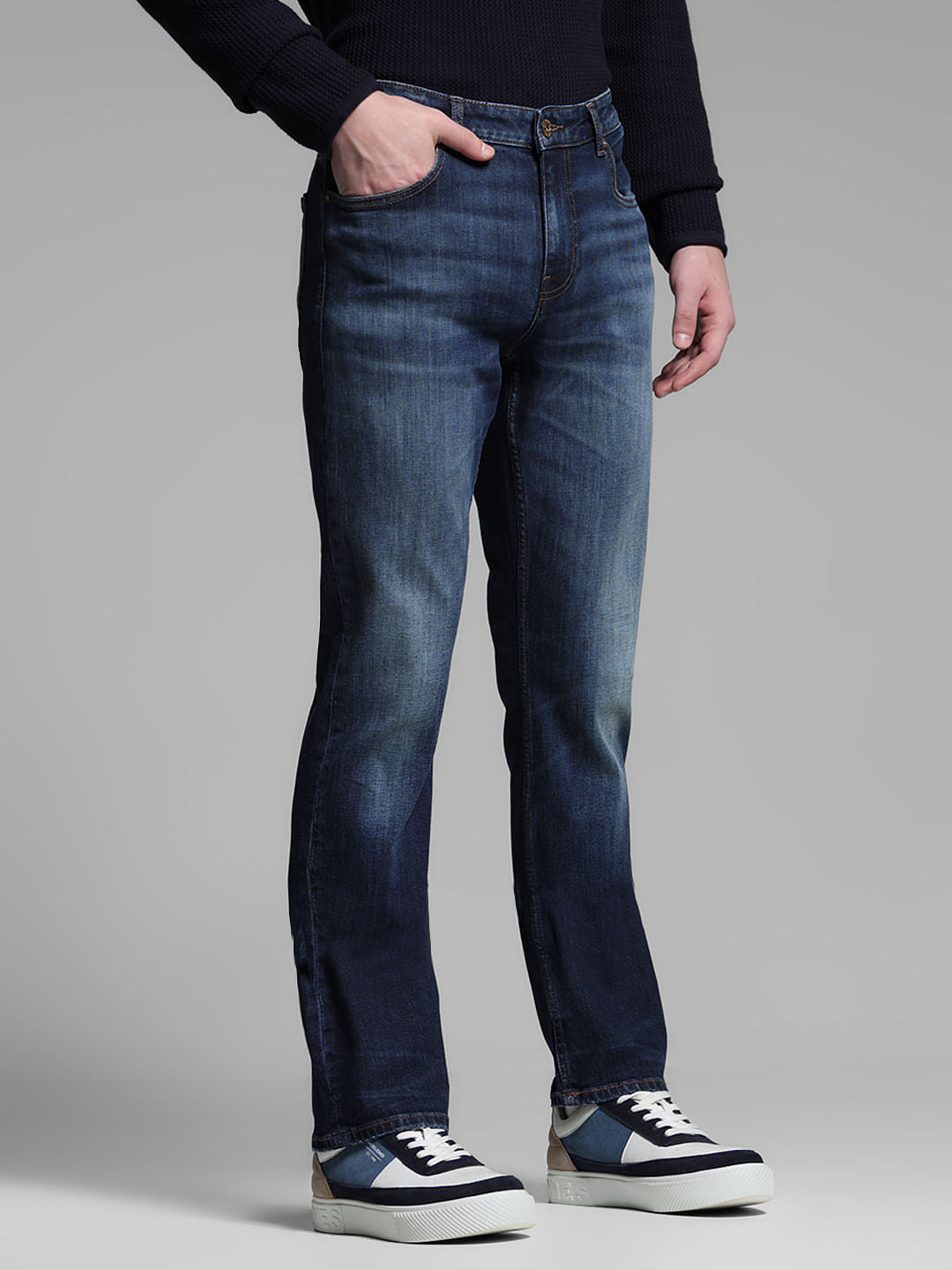 Blue Washed Clark Regular Fit Jeans