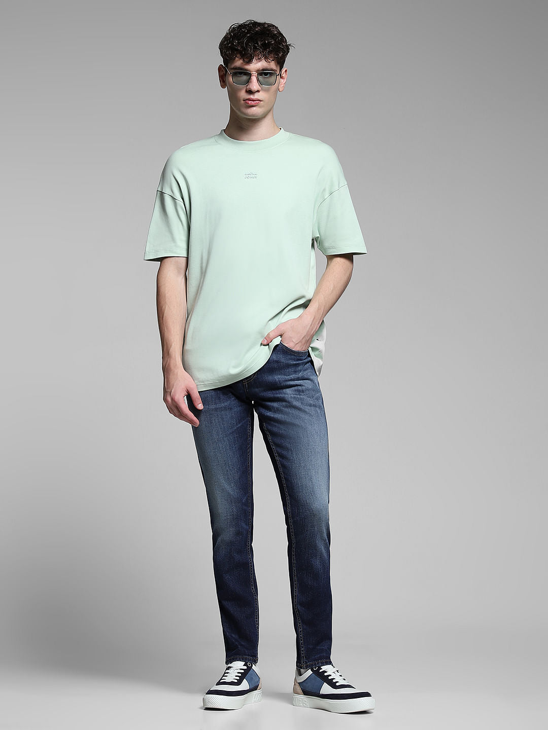 Blue Low Rise Glenn Slim Fit Jeans