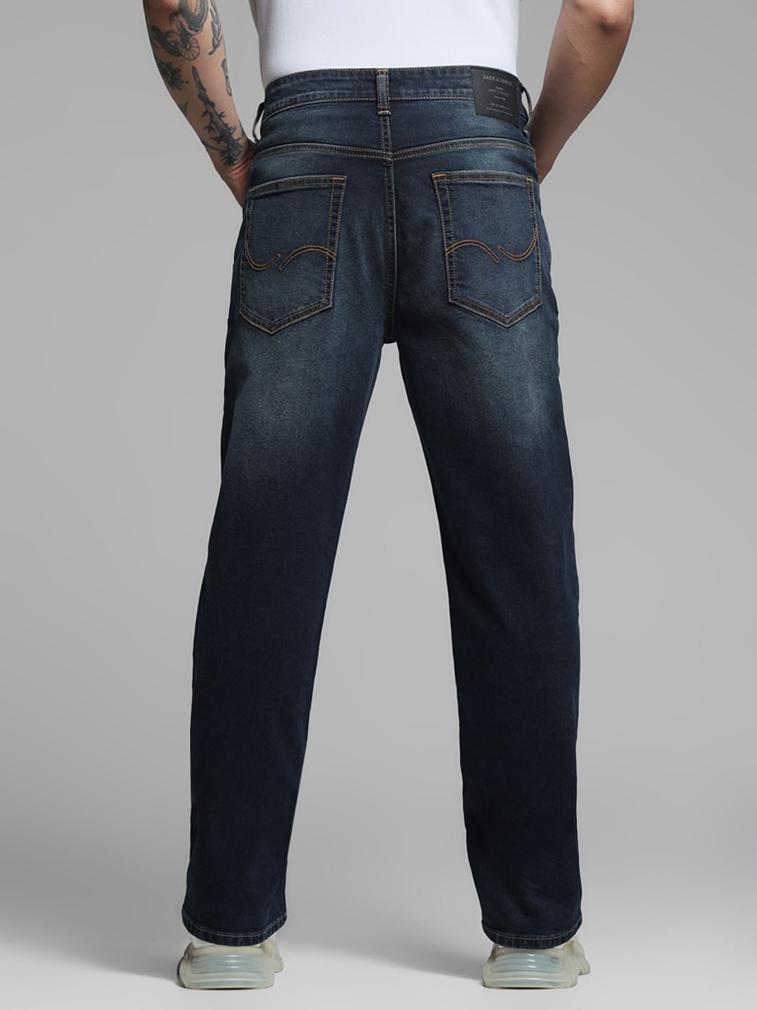 Dark Blue High Rise Cliff Bootcut Jeans