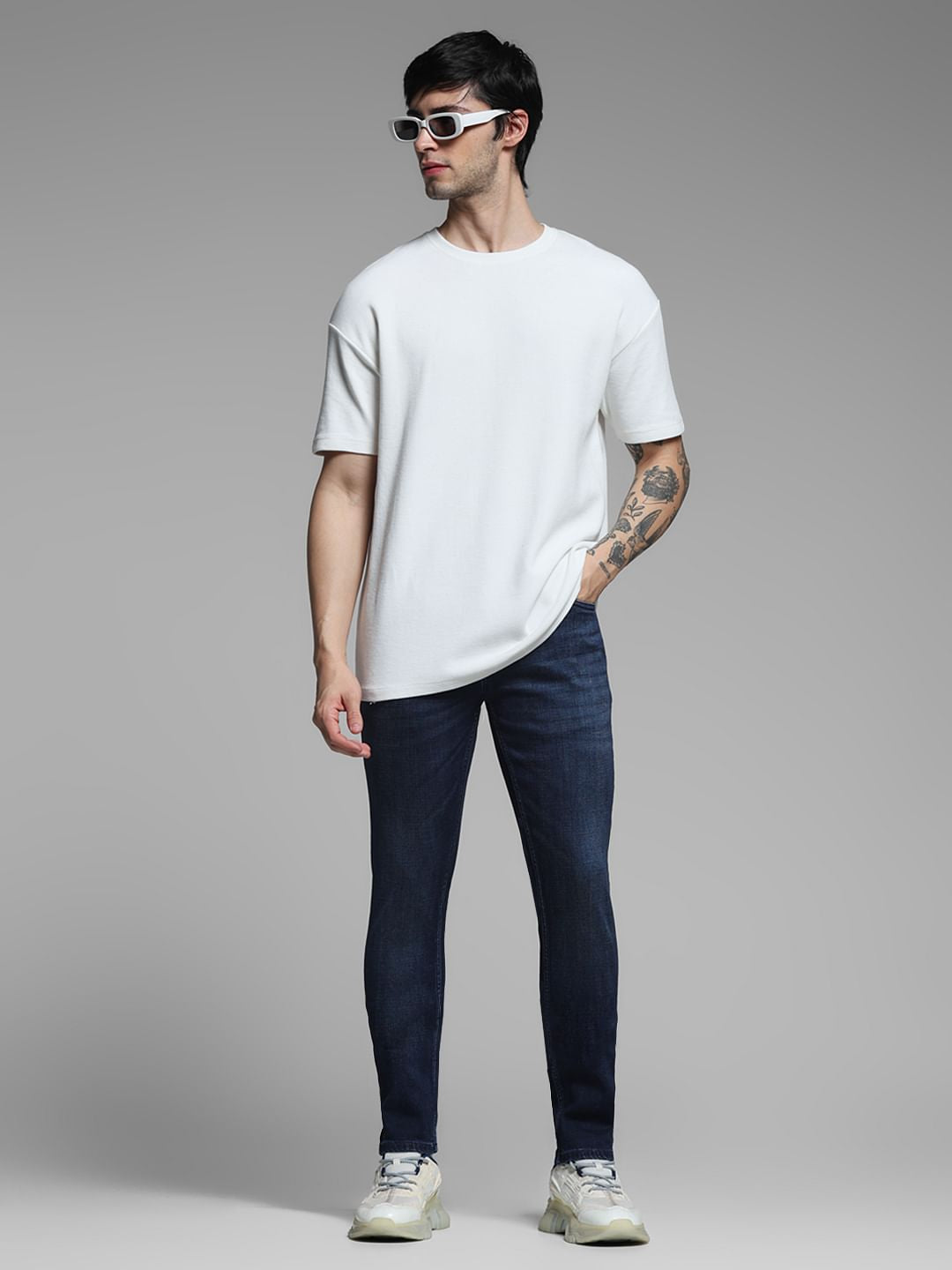 Dark Blue Low Rise Liam Skinny Fit Jeans