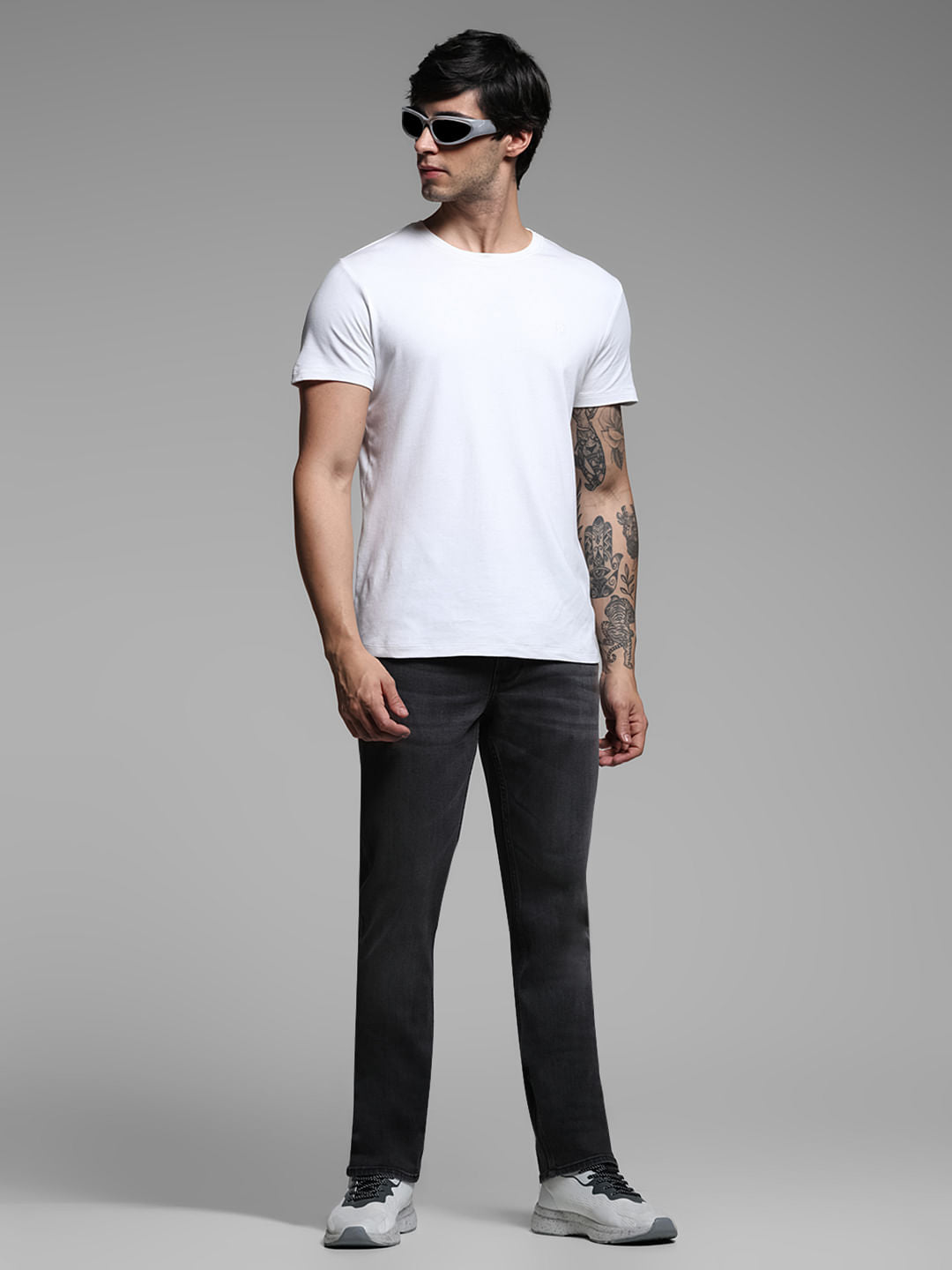 Grey Washed Clark Regular Fit Jeans