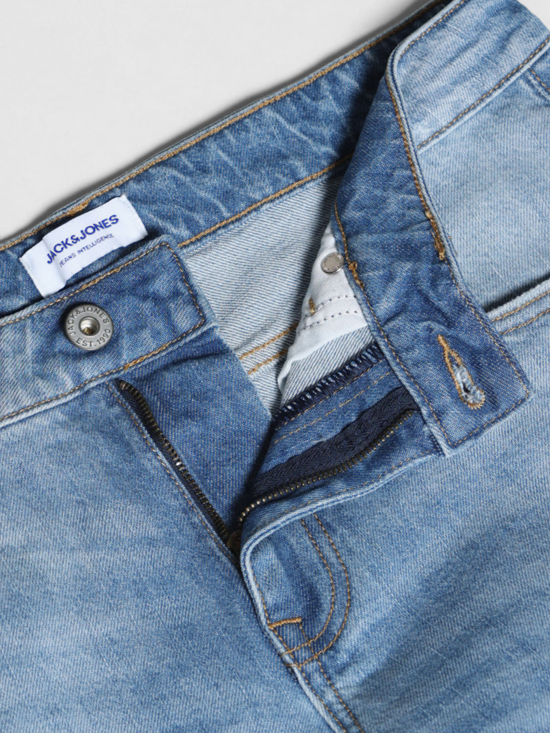 Light Blue Distressed Glenn Slim Fit Jeans