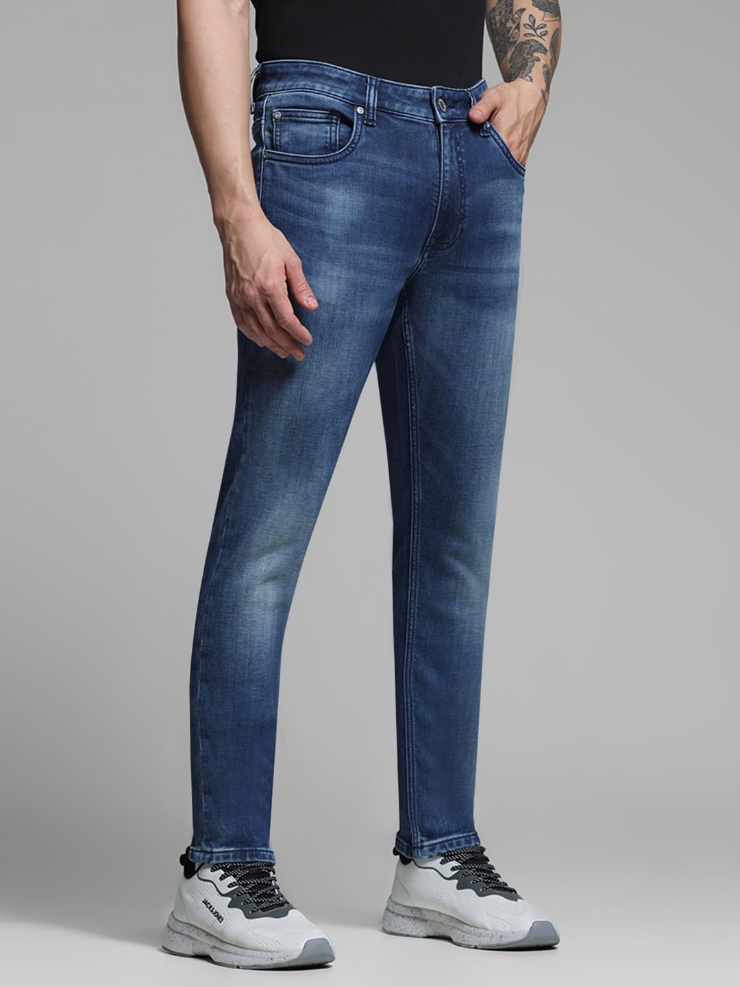 Dark Blue Low Rise Ben Skinny Fit Jeans