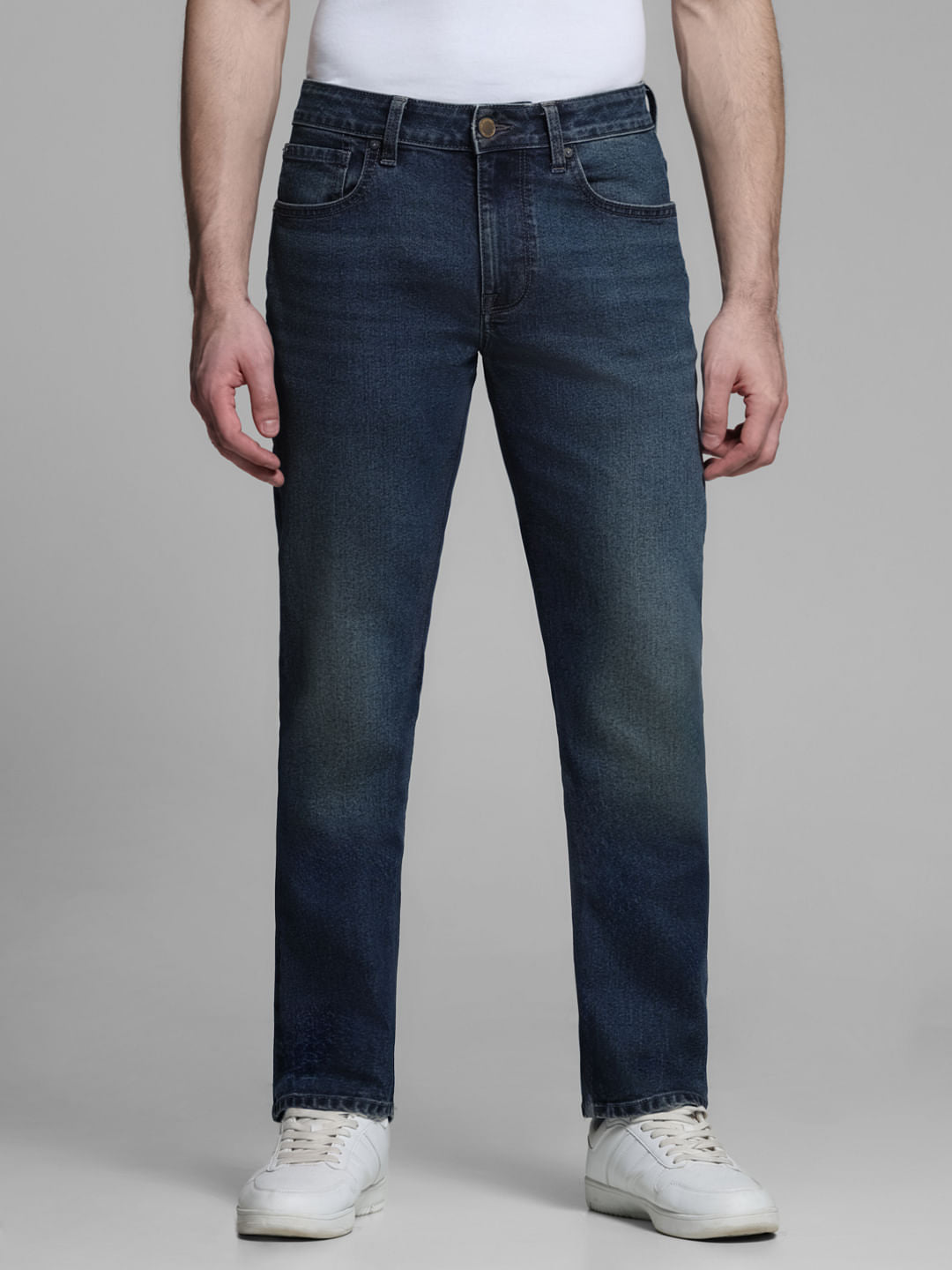 Blue Washed Clark Regular Fit Jeans