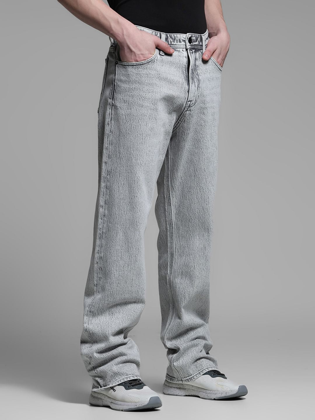 GREY HIGH RISE DARIO LOOSE FIT JEANS