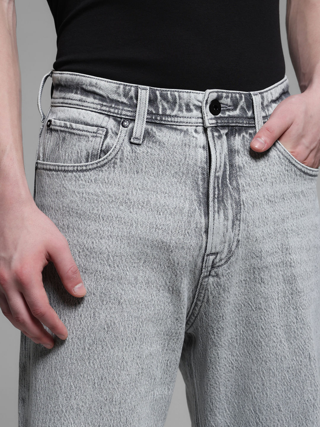 GREY HIGH RISE DARIO LOOSE FIT JEANS