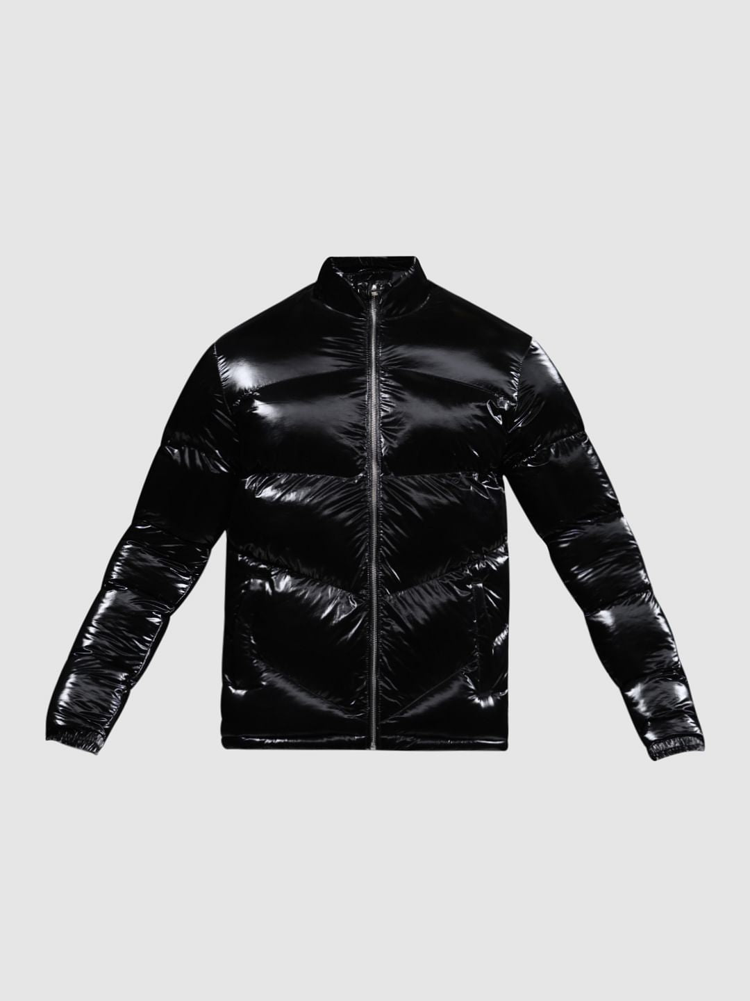 Black High Neck Puffer Jacket