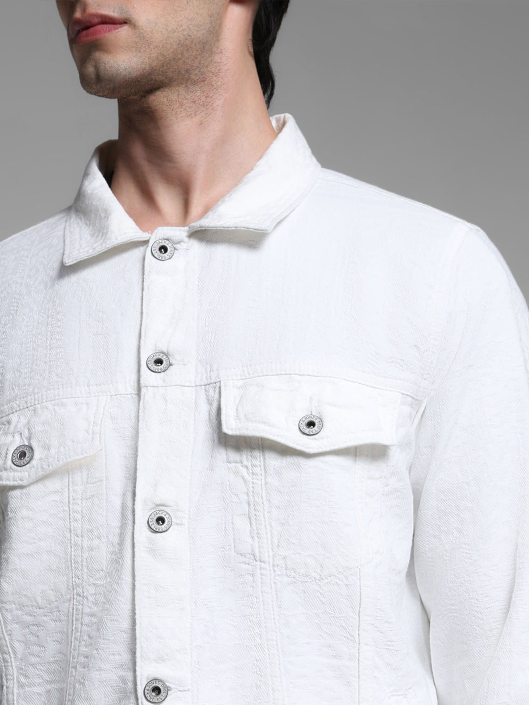 White Cotton Denim Jacket