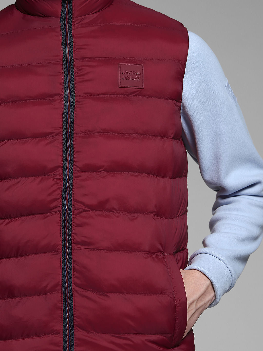 Navy Blue Reversible Puffer Vest Jacket