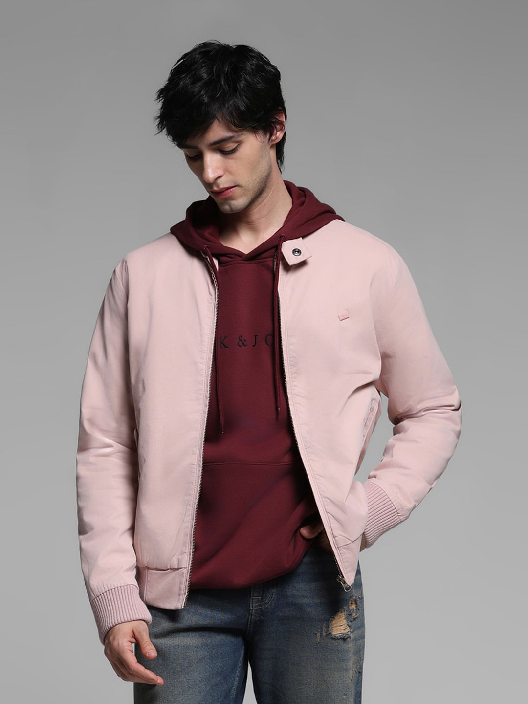 Light Pink Bomber Jacket