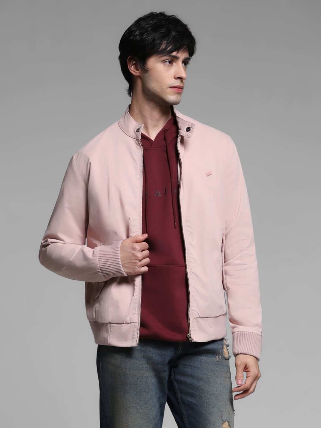 Light Pink Bomber Jacket