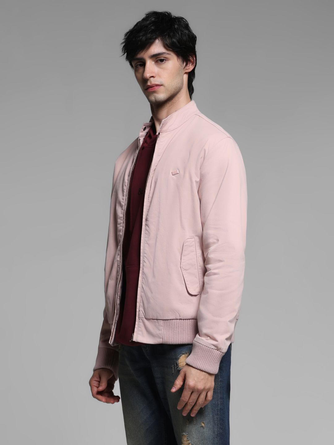 Light Pink Bomber Jacket