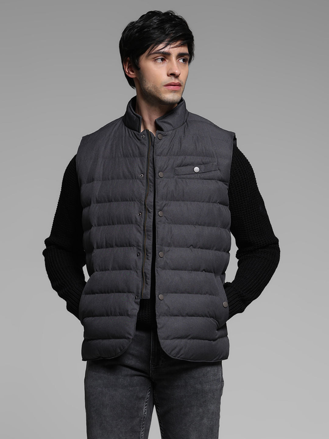 Black Puffer Vest Jacket