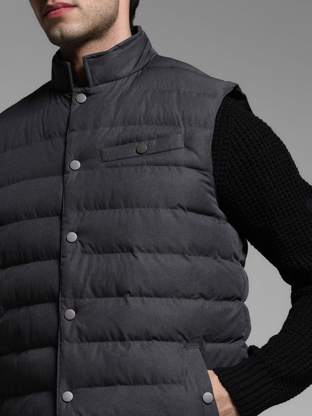 Black Puffer Vest Jacket