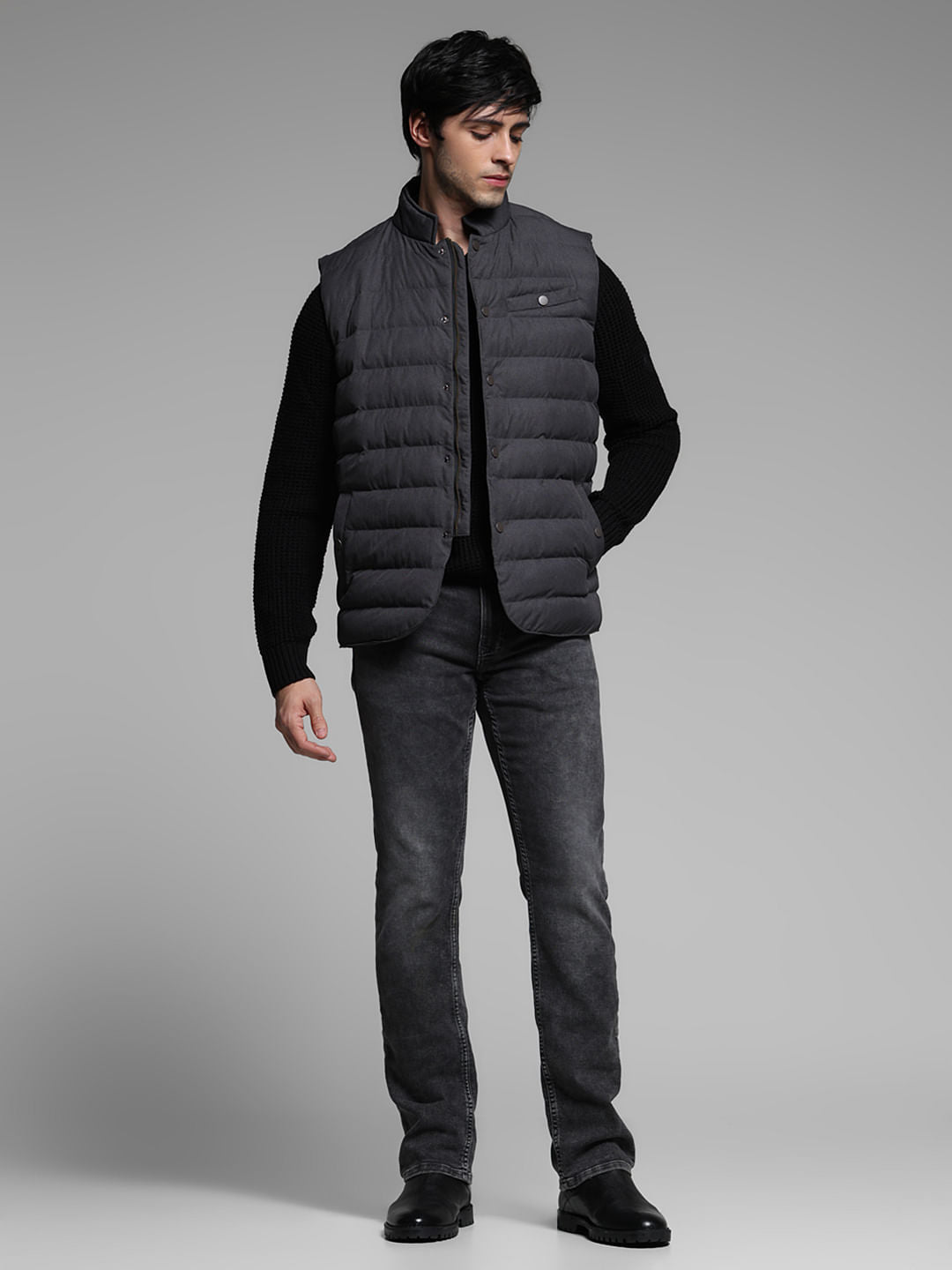 Black Puffer Vest Jacket
