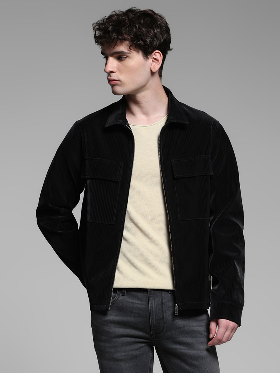 Black Striped Shacket