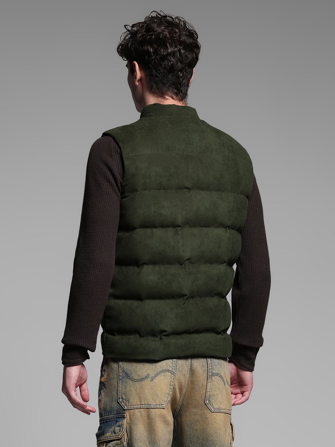 GREEN ZIPPER VEST