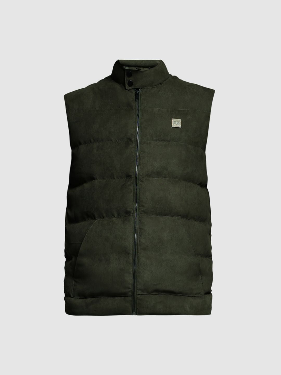 GREEN ZIPPER VEST