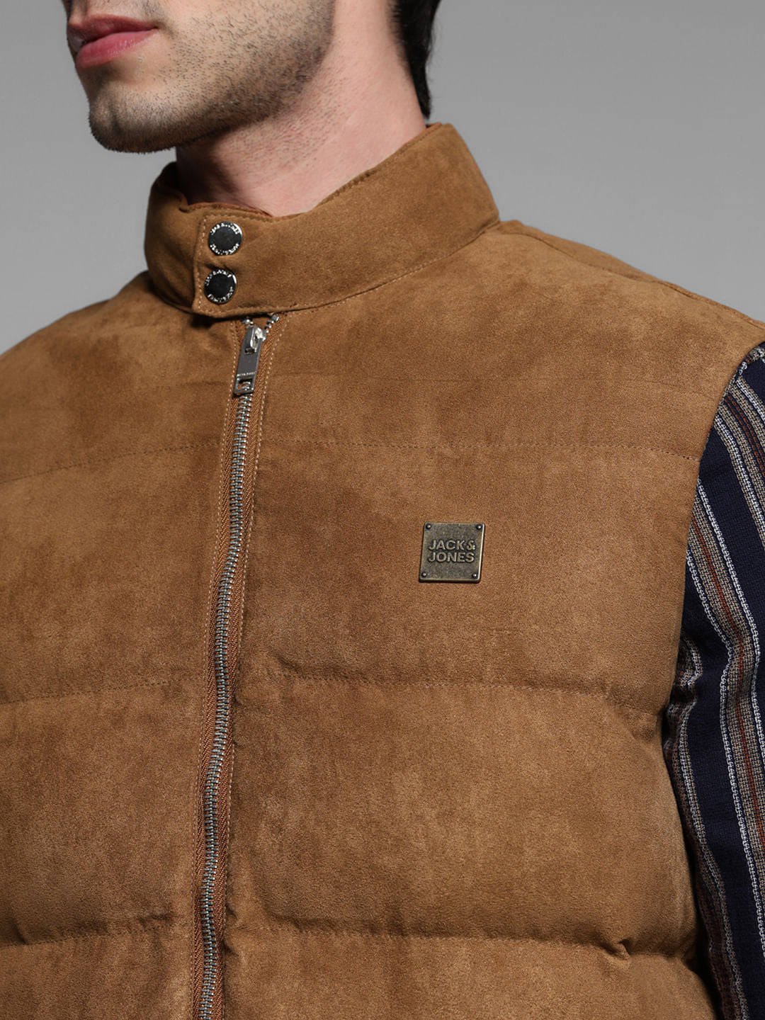 Brown Puffer Vest Jacket