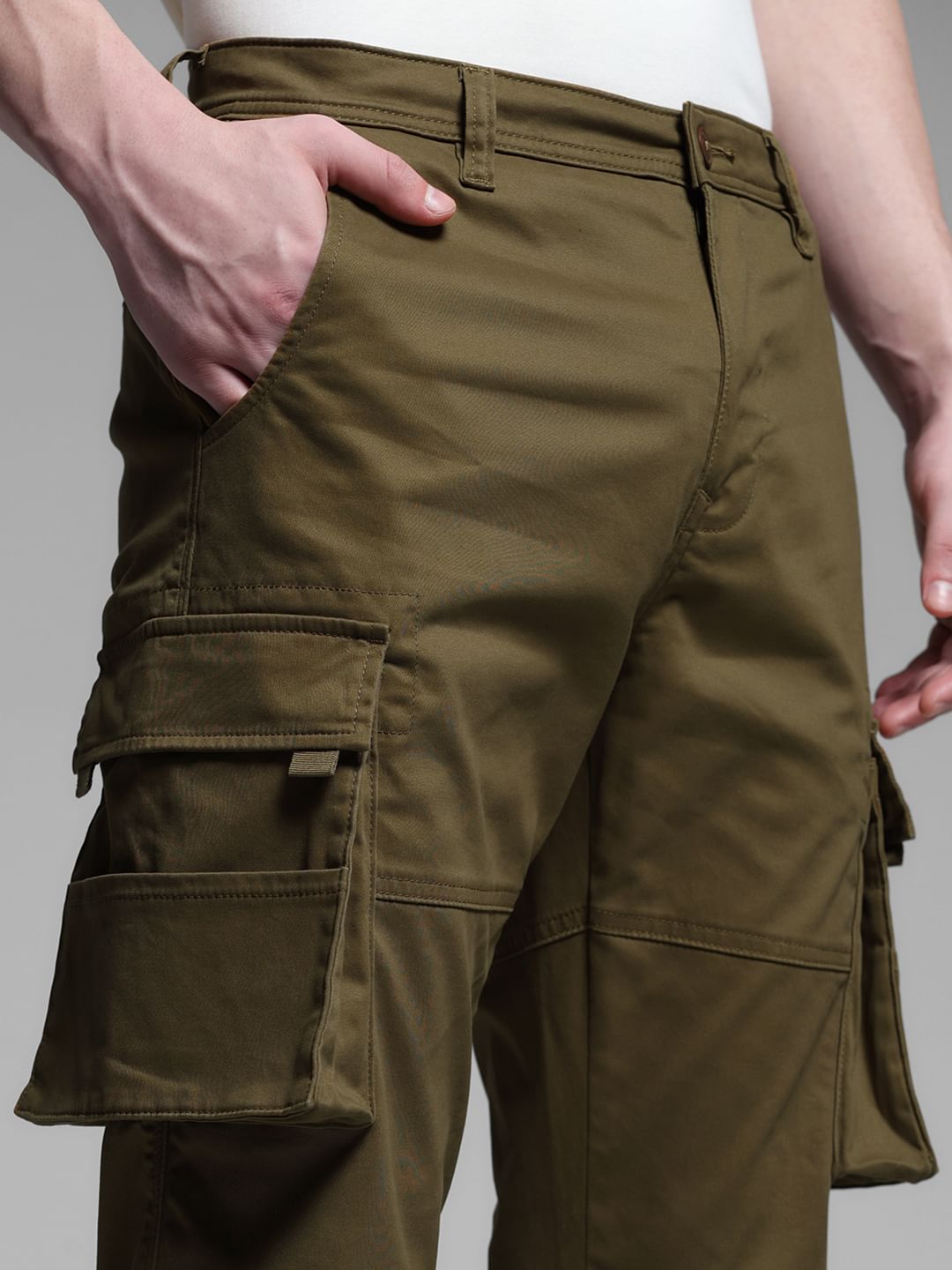 BROWN HIGH RISE CARGOS