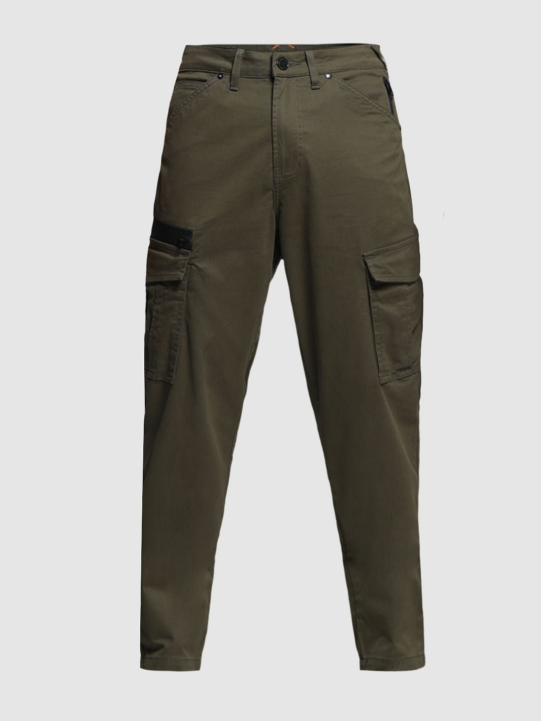 Olive Green Mid Rise Cargo Pants