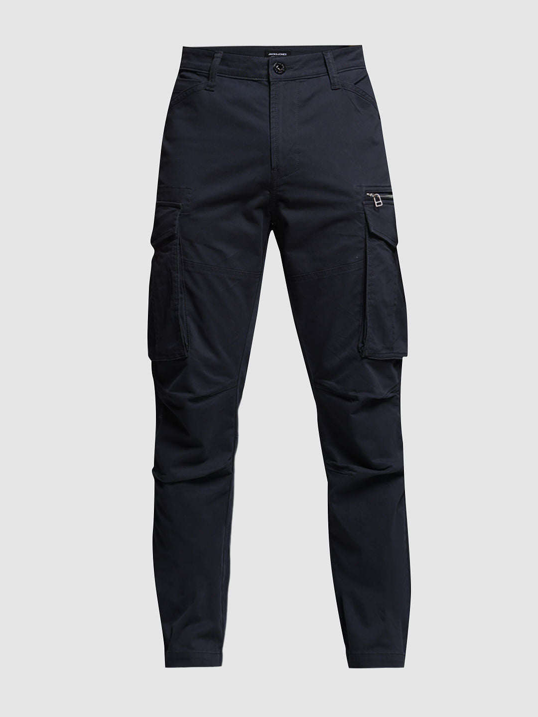 Navy Blue High Rise Cargos