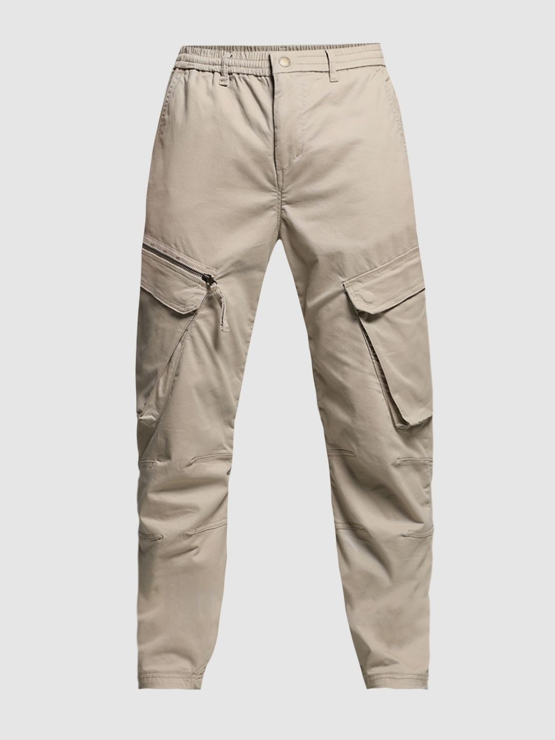 Beige High Rise Anti Fit Cargos