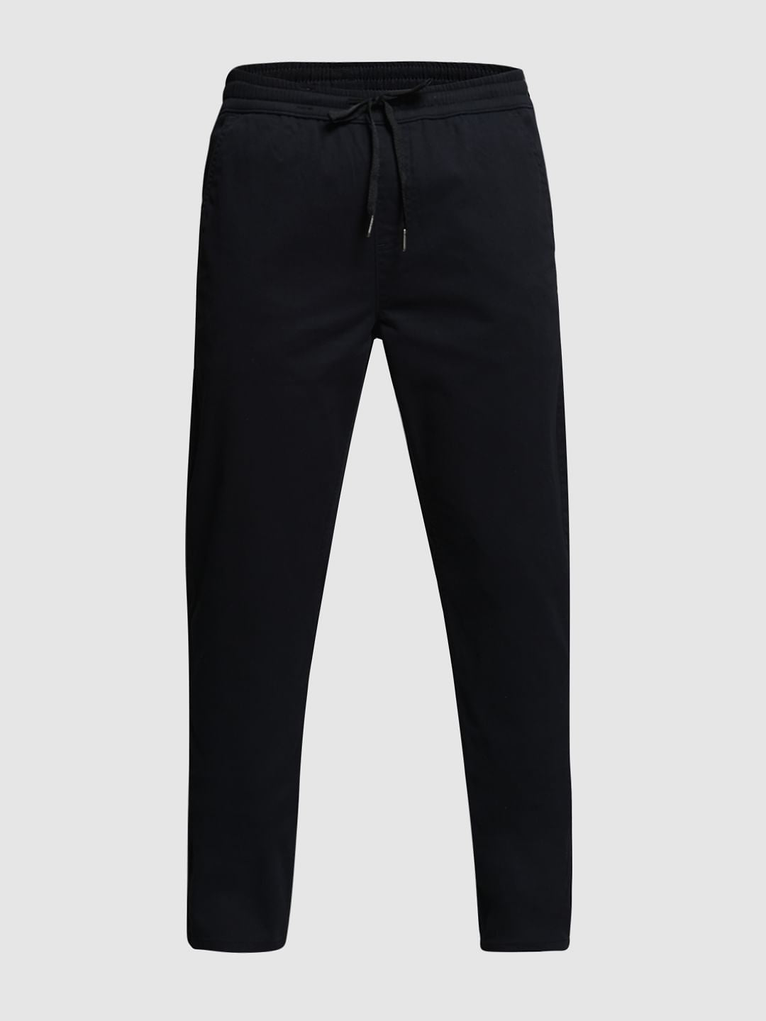 Black Mid Rise Cotton Pants
