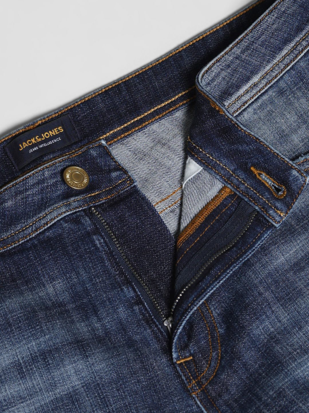 Blue Mid Rise Distressed Denim Shorts