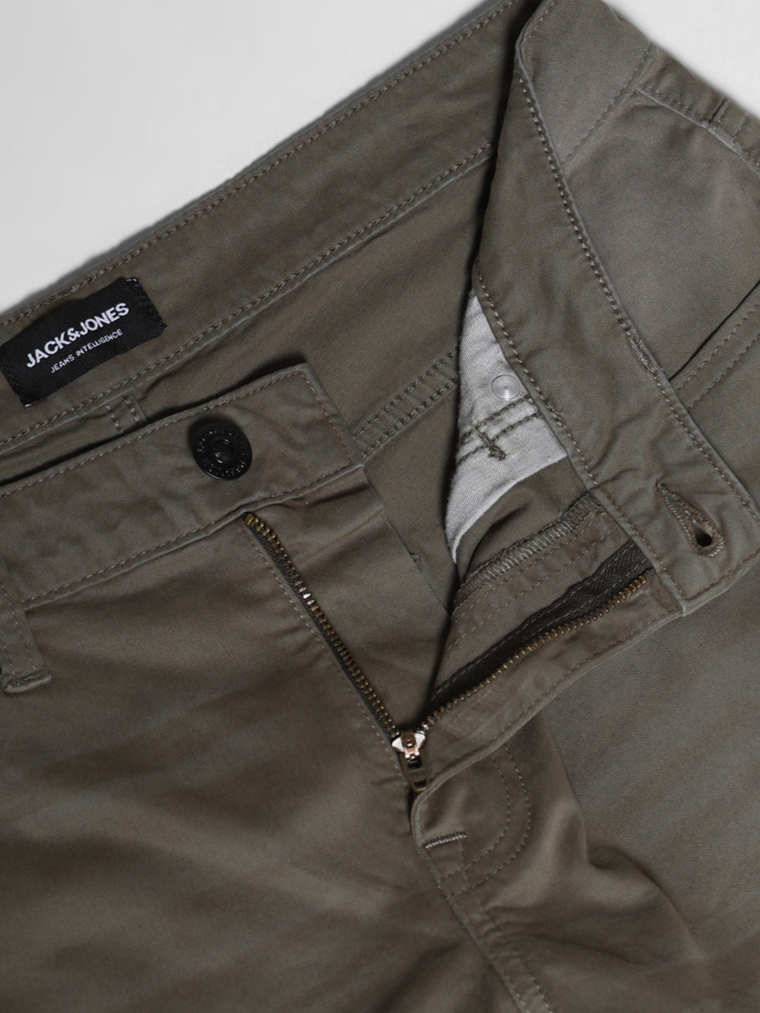 Olive Low Rise Denim Shorts