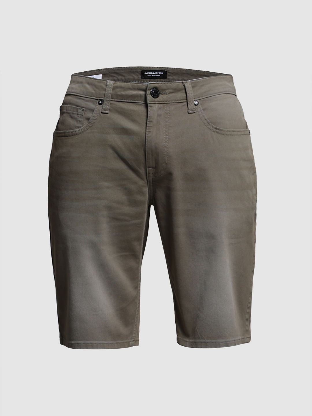 Olive Low Rise Denim Shorts