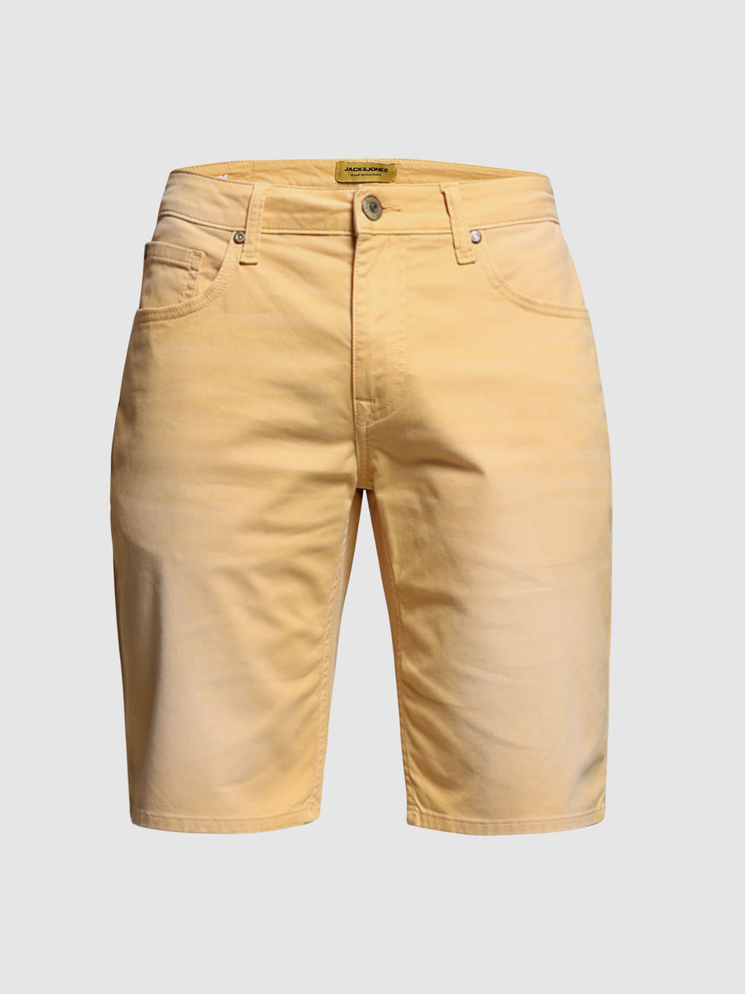 Golden Yellow Low Rise Denim Shorts