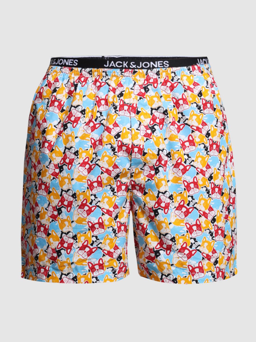 White Doggo Print Cotton Boxers