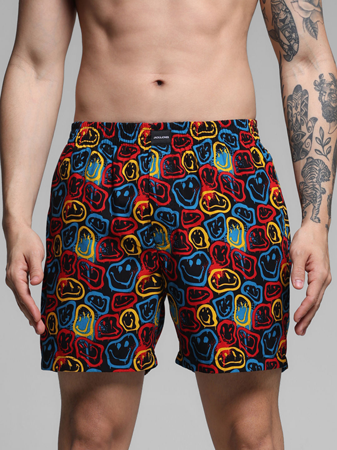 Black Printed Cotton Boxers