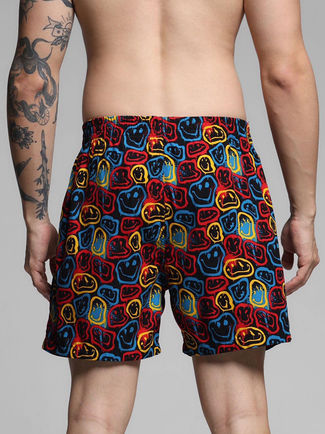Black Printed Cotton Boxers