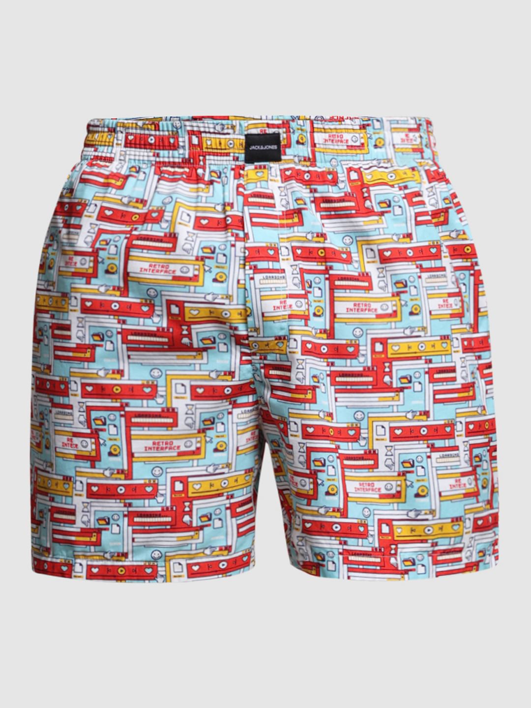 Blue Printed Cotton Boxers