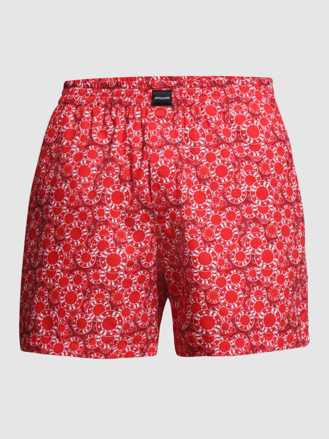 Red Casino Coin Print Cotton Boxers